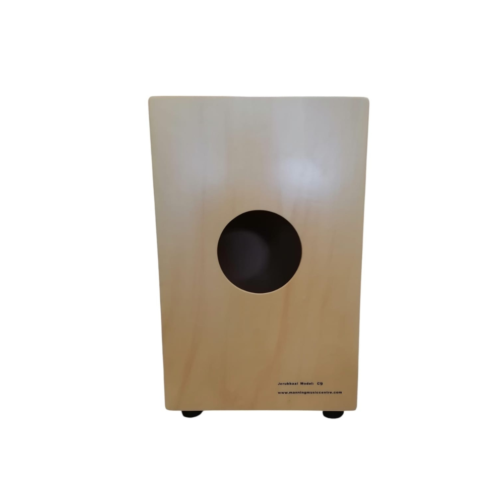 Jerubbaal C9 Full-Size Cajon with Enhanced Snare - Walnut (Imported from Brazil) Tapping Front
