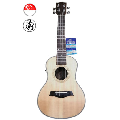 Jerubbaal UK350 Solid Rosewood Concert Ukulele with preamp (batteries included)