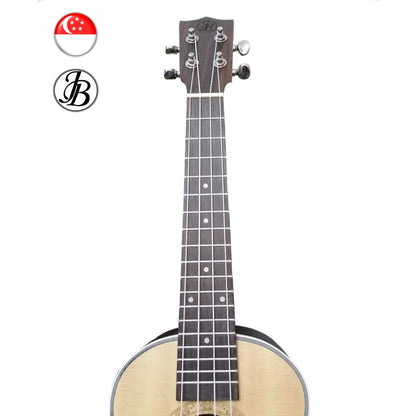 Jerubbaal UK350 Solid Rosewood Concert Ukulele with preamp (batteries included)