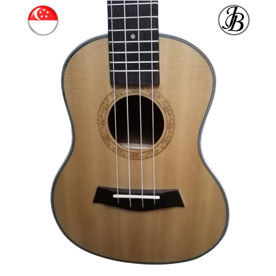 Jerubbaal UK350 Solid Rosewood Concert Ukulele with preamp (batteries included)