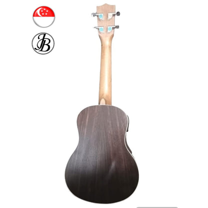Jerubbaal UK350 Solid Rosewood Concert Ukulele with preamp (batteries included)
