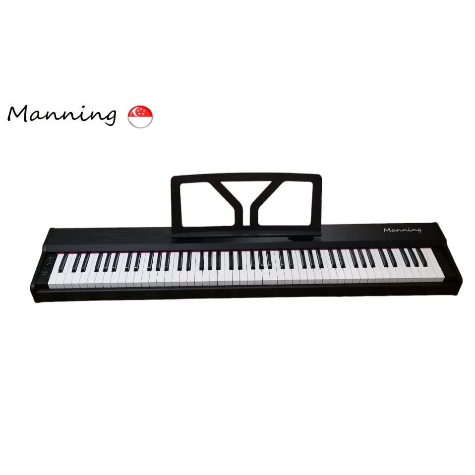 Manning Digital Piano with 88 Semi-Weighted Touch Sensitive Keys (Solid Wooden Cabinet Piano Body)