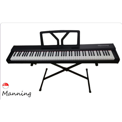 Manning Digital Piano with 88 Semi-Weighted Touch Sensitive Keys (Solid Wooden Cabinet Piano Body)