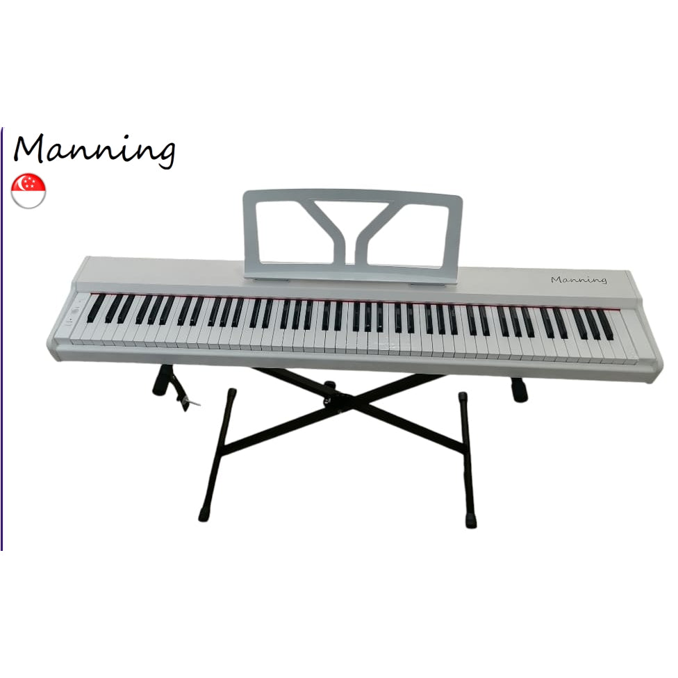 Manning Digital Piano with 88 Semi-Weighted Touch Sensitive Keys (Solid Wooden Cabinet Piano Body)