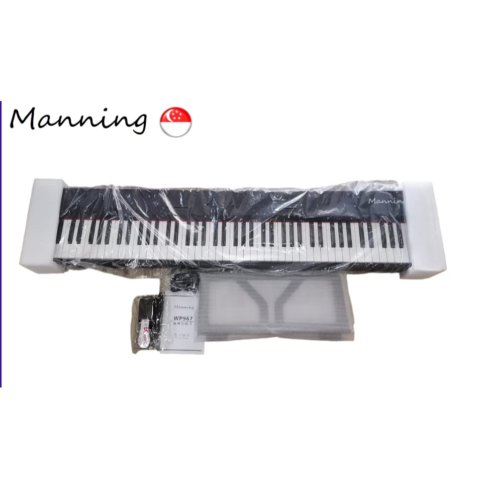 Manning Digital Piano with 88 Semi-Weighted Touch Sensitive Keys (Solid Wooden Cabinet Piano Body)