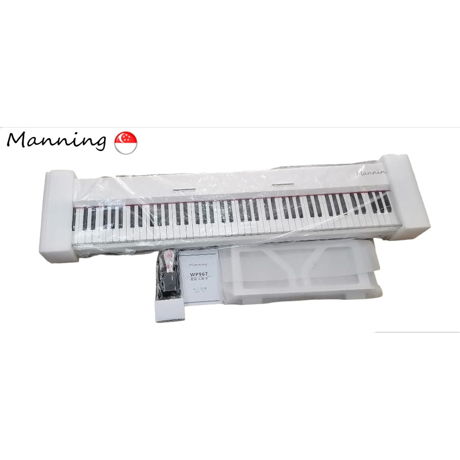 Manning Digital Piano with 88 Semi-Weighted Touch Sensitive Keys (Solid Wooden Cabinet Piano Body)