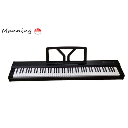 Manning Digital Piano with 88 Semi-Weighted Touch Sensitive Keys (Solid Wooden Cabinet Piano Body)