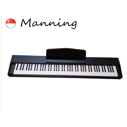 Manning Digital Piano with 88 Semi-Weighted Touch Sensitive Keys (Solid Wooden Cabinet Piano Body)