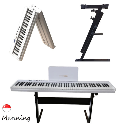 Manning Foldable Digital Piano with Semi-Weighted Touch Sensitive Keys