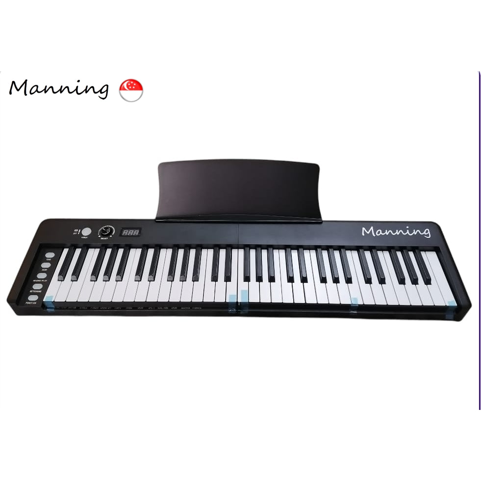 Manning Foldable Digital Piano with Semi-Weighted Touch Sensitive Keys