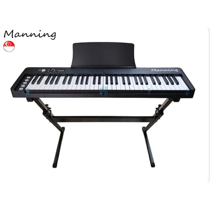 Manning Foldable Digital Piano with Semi-Weighted Touch Sensitive Keys