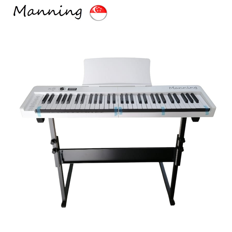 Manning Foldable Digital Piano with Semi-Weighted Touch Sensitive Keys