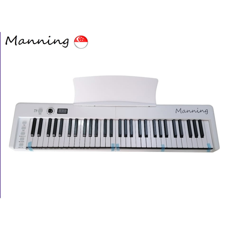 Manning Foldable Digital Piano with Semi-Weighted Touch Sensitive Keys