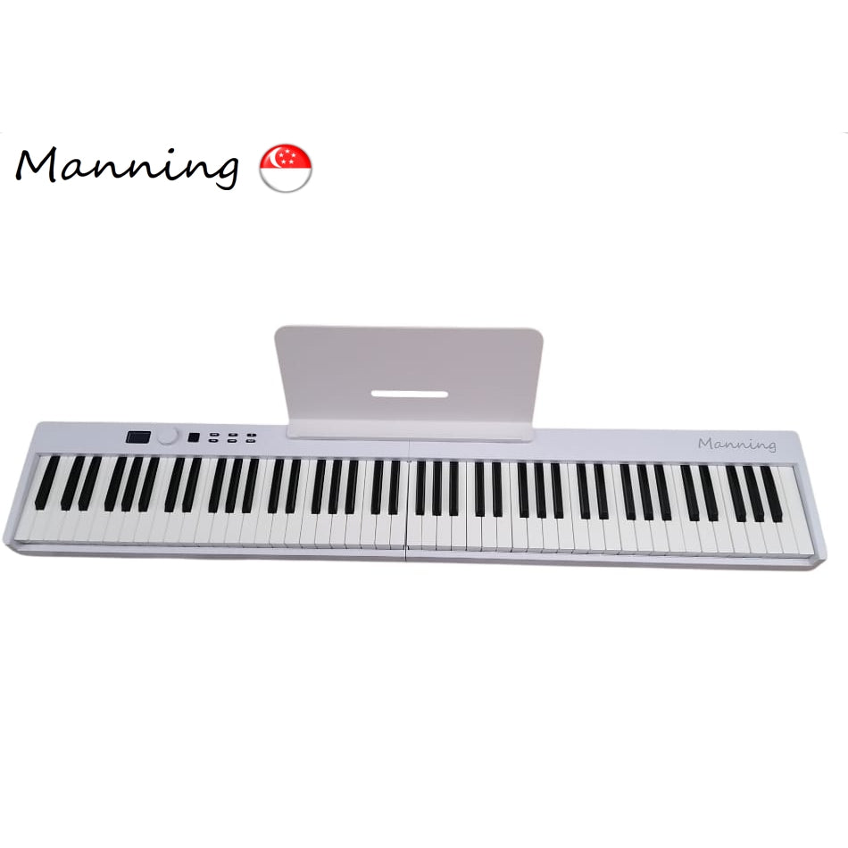 Manning Foldable Digital Piano with Semi-Weighted Touch Sensitive Keys