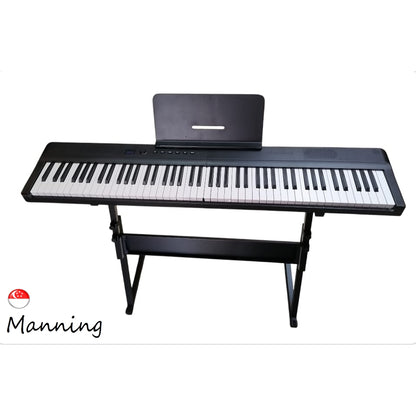 Manning Foldable Digital Piano with Semi-Weighted Touch Sensitive Keys