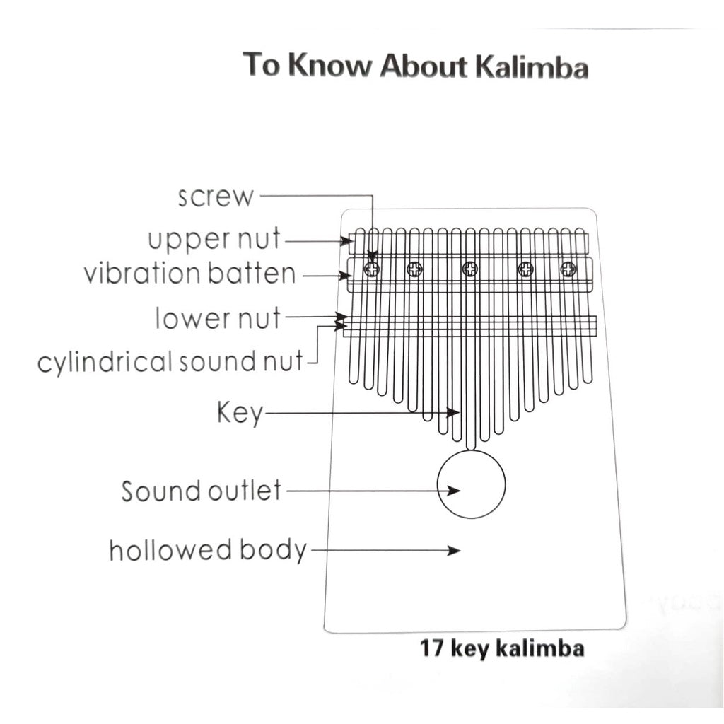 Solid Wood Handcrafted 17-Keys Kalimba