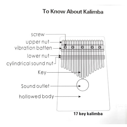 Solid Wood Handcrafted 17-Keys Kalimba