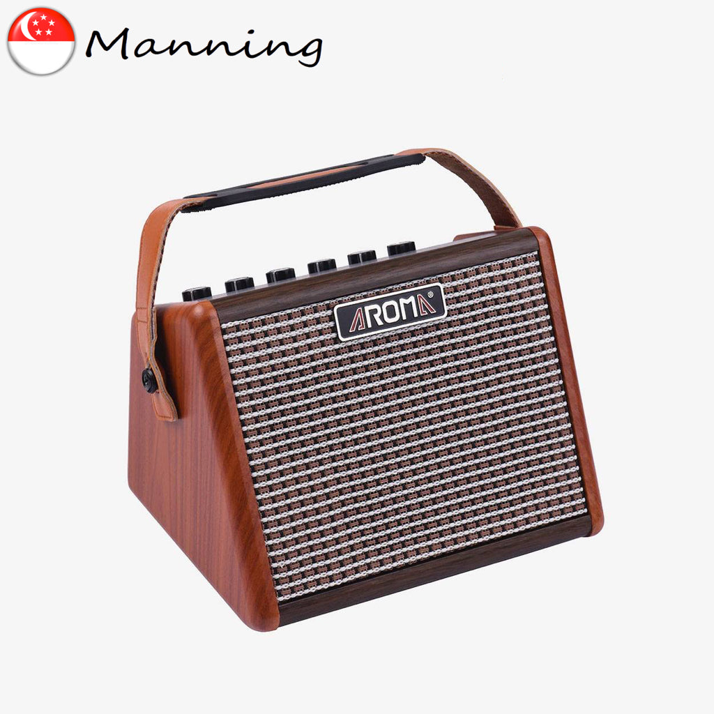 Aroma AG-15A 15W Portable Acoustic Guitar Rechargeable Amplifier USB Chargeable