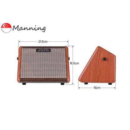 Aroma AG-15A 15W Portable Acoustic Guitar Rechargeable Amplifier USB Chargeable
