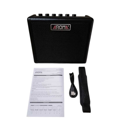 Aroma AG-15A 15W Portable Acoustic Guitar Rechargeable Amplifier USB Chargeable