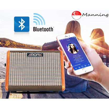 Aroma AG-15A 15W Portable Acoustic Guitar Rechargeable Amplifier USB Chargeable