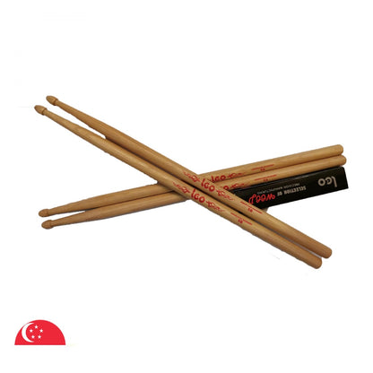 5A & 5B American Hickory Wood Drum Sticks Lightweight Profession (One Pair)