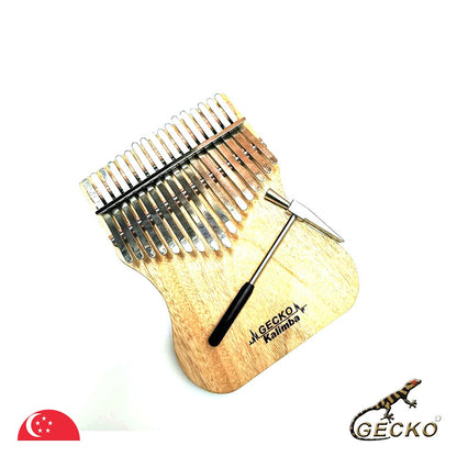 GECKO 17 Keys Full Solid Camphor Wood Handmade Kalimba Thumb Harp - K17CAP