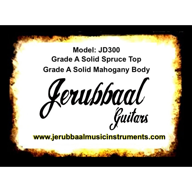Premium Acoustic Dreadnought FULL Solid Guitar Jerubbaal JD300