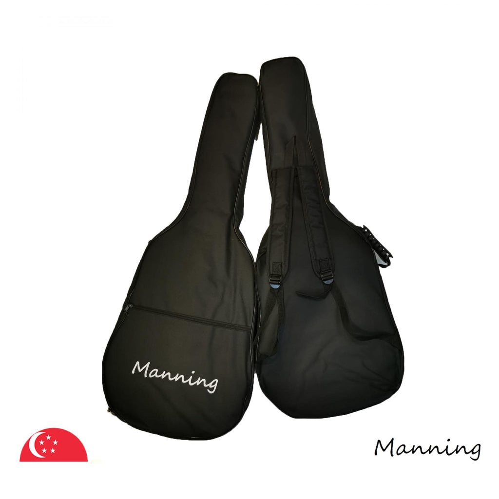 Manning JG52A Semi-Acoustic Guitar Spruce Top Exotic Walnut Body with Padded Bag