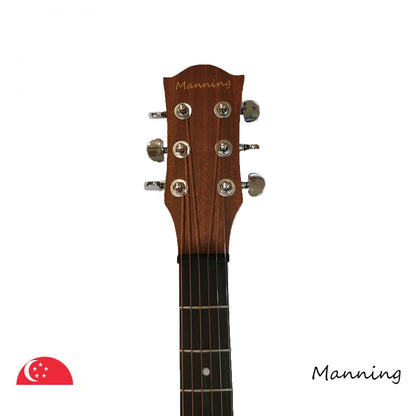 Manning JG52A Semi-Acoustic Guitar Spruce Top Exotic Walnut Body with Padded Bag