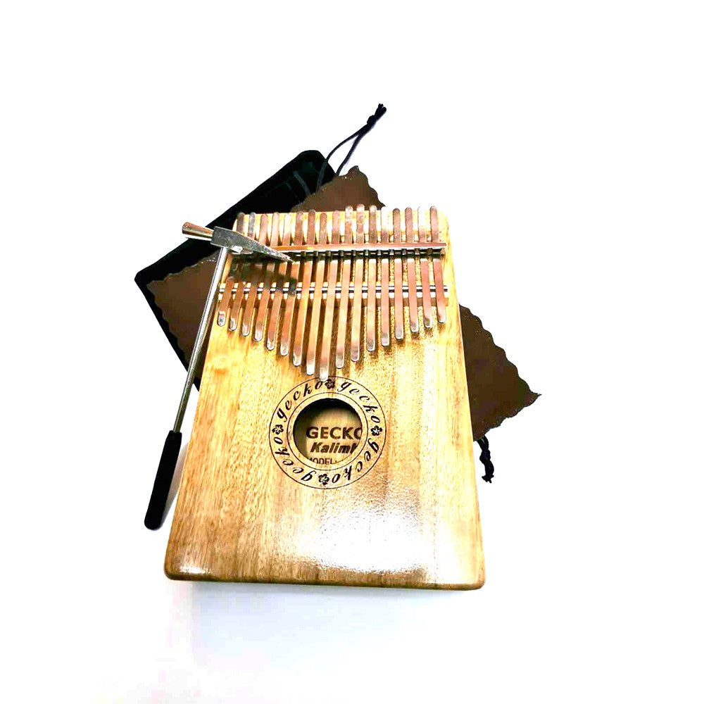 GECKO 17 Keys Full Solid Camphor Wood Handmade Kalimba Thumb Harp - K17CA