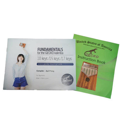 GECKO 17 Keys Full Solid Camphor Wood Handmade Kalimba Thumb Harp - K17CA