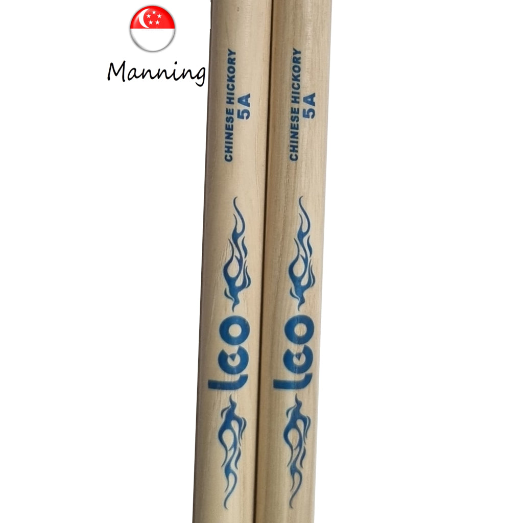 5A & 5B Drums Sticks (Hickory Wood) - One Pair