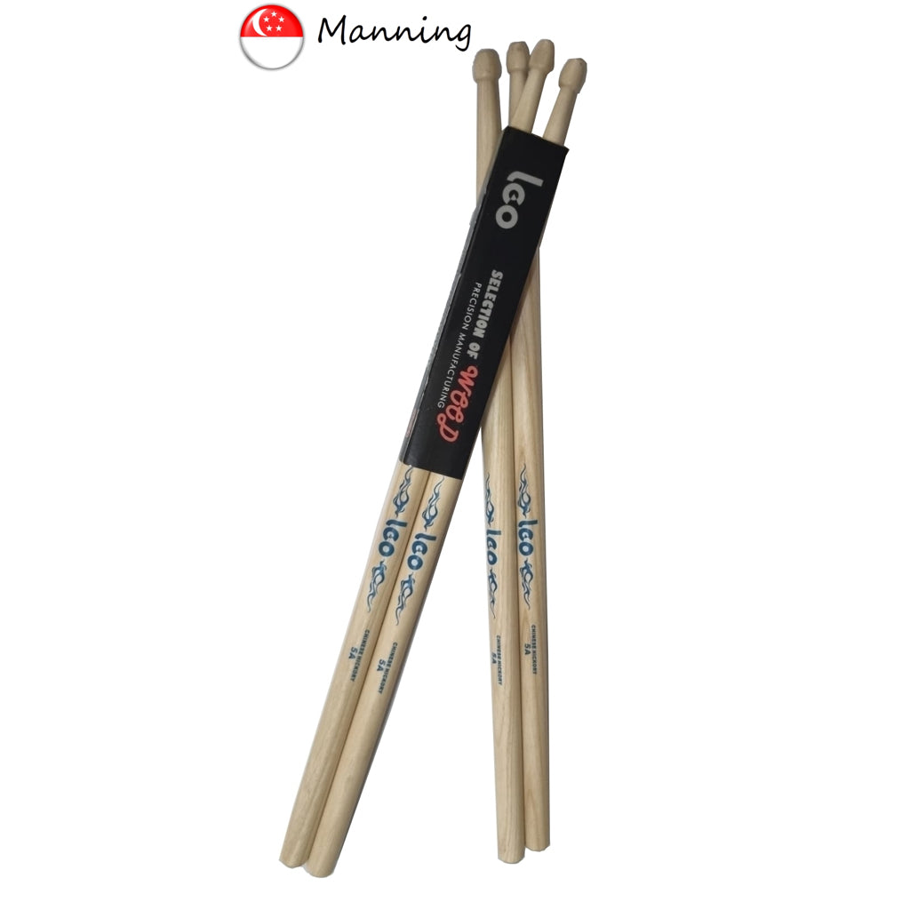 5A & 5B Drums Sticks (Hickory Wood) - One Pair