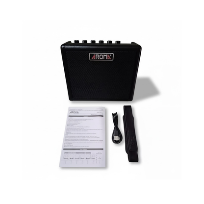 Aroma AG-15A 15W Portable Acoustic Guitar Rechargeable Amplifier USB Chargeable
