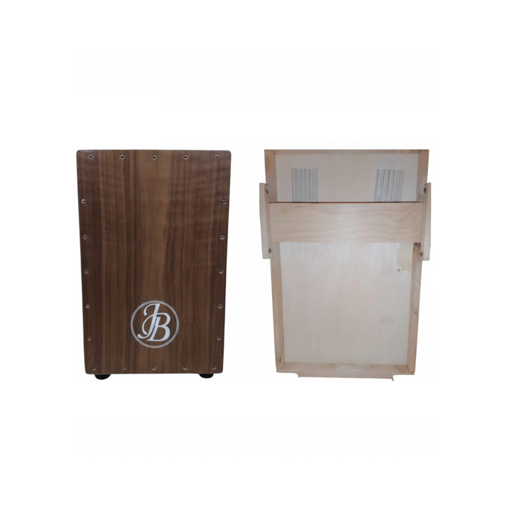 Jerubbaal C9 Full-Size Cajon with Enhanced Snare - Walnut (Imported from Brazil) Tapping Front