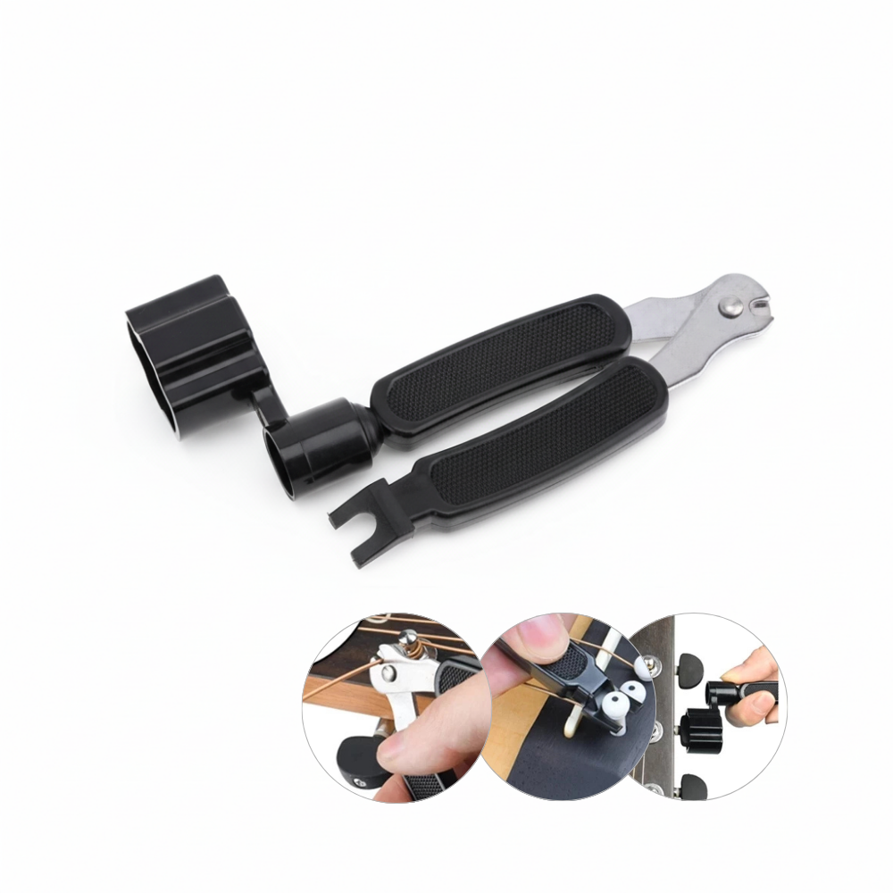 3-in-1 Guitar Winder, String Cutter & Pin Remover