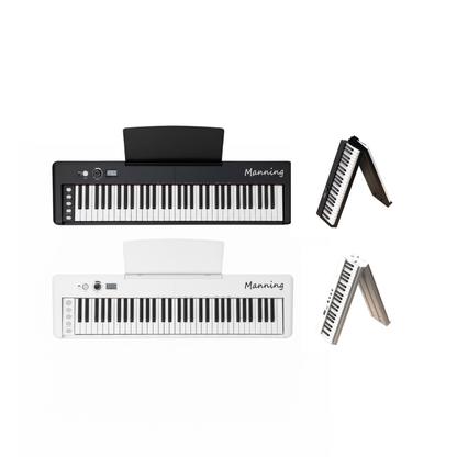Manning Foldable Digital Piano with Semi-Weighted Touch Sensitive Keys