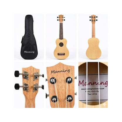 Good Quality Beige Ukulele (21 Inch Soprano Package)