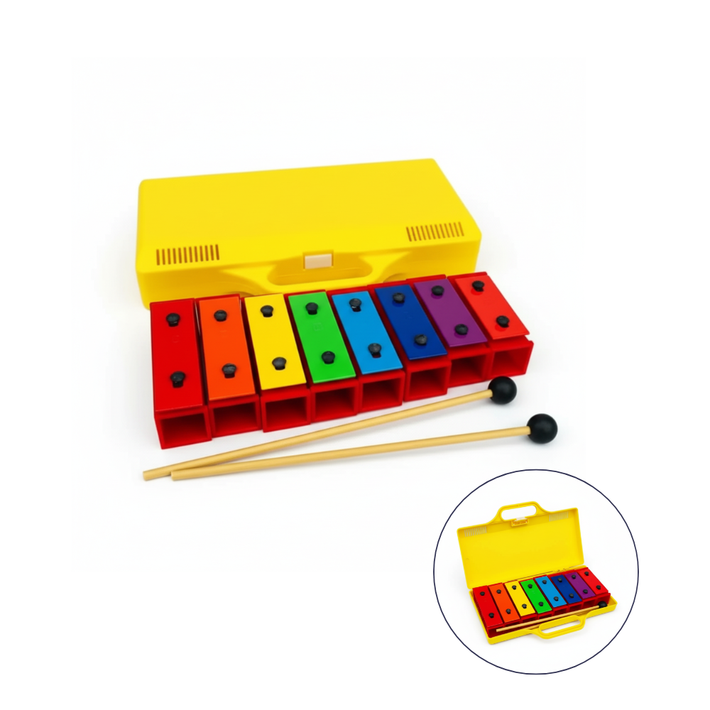 8 Pieces (8 Notes) Resonator Bells Glockenspiel Set (Pitched Percussion Instrument)