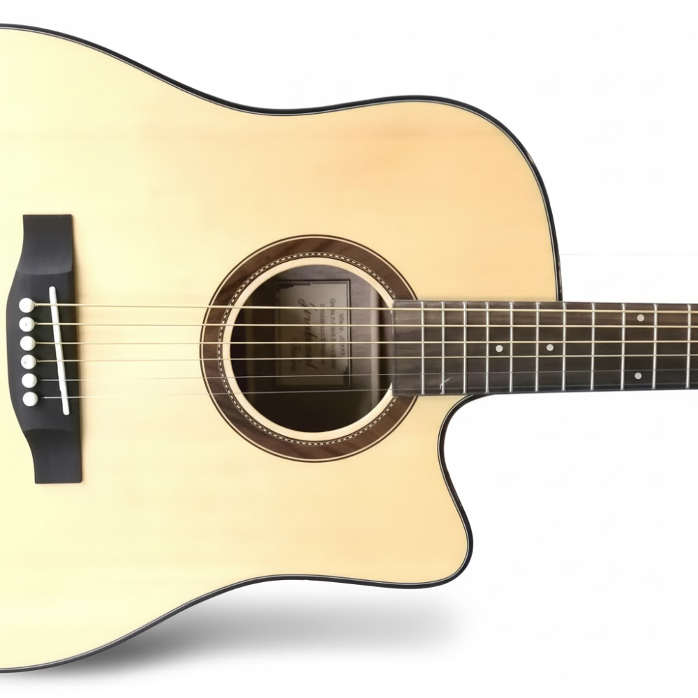 Acoustic Dreadnought SOLID TOP Guitar Jerubbaal JD75
