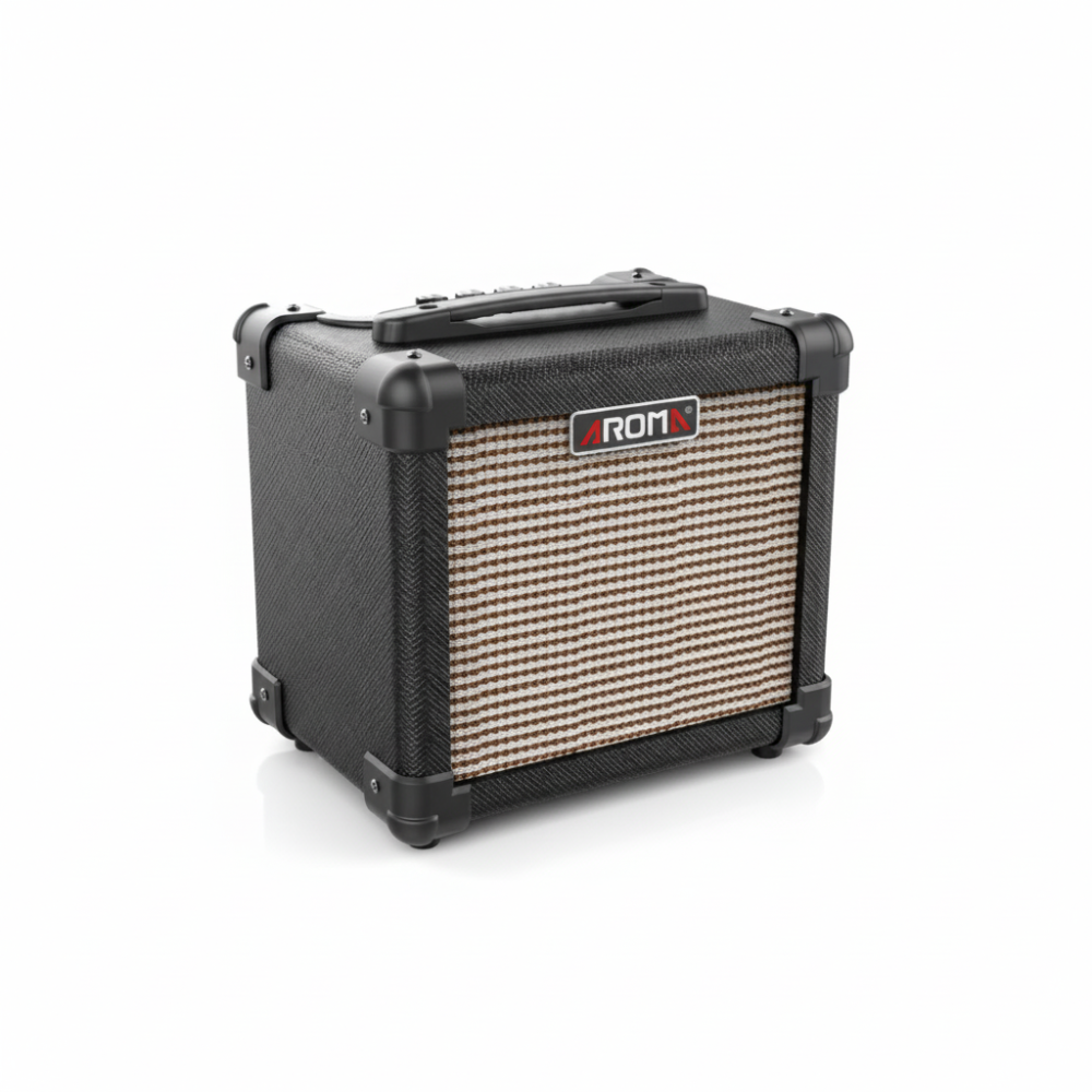Aroma AG10 Portable Compact 10 Watts Electric Guitar Amplifier Package - Dual (Battery & AC) Operated