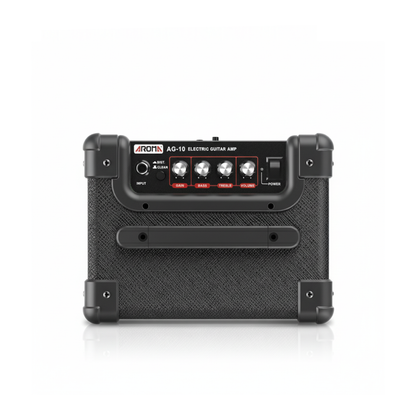 Aroma AG10 Portable Compact 10 Watts Electric Guitar Amplifier Package - Dual (Battery & AC) Operated