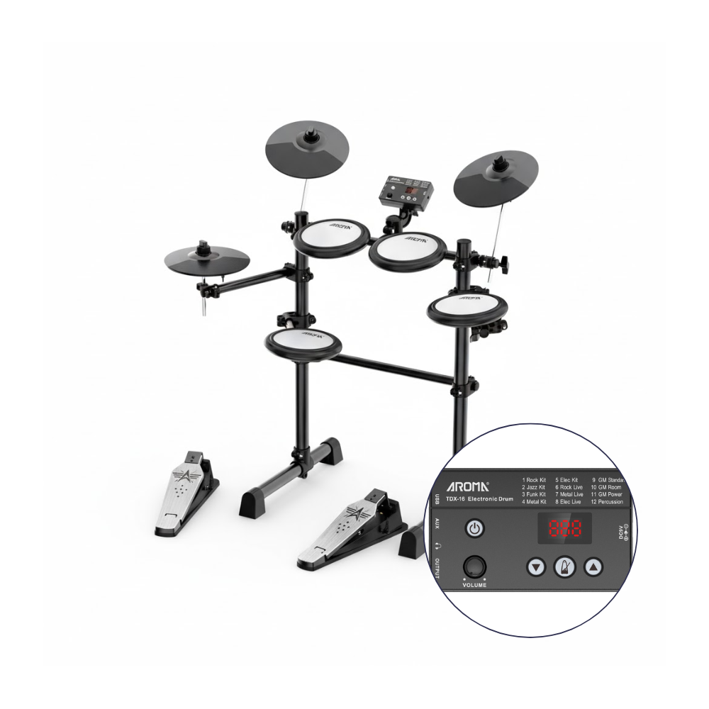 Aroma TDX-16 Full 7-Piece Electronic Drumset