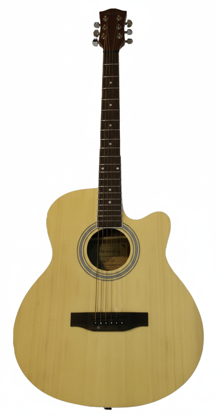 Manning JG52A Semi-Acoustic Guitar Spruce Top Exotic Walnut Body with Padded Bag