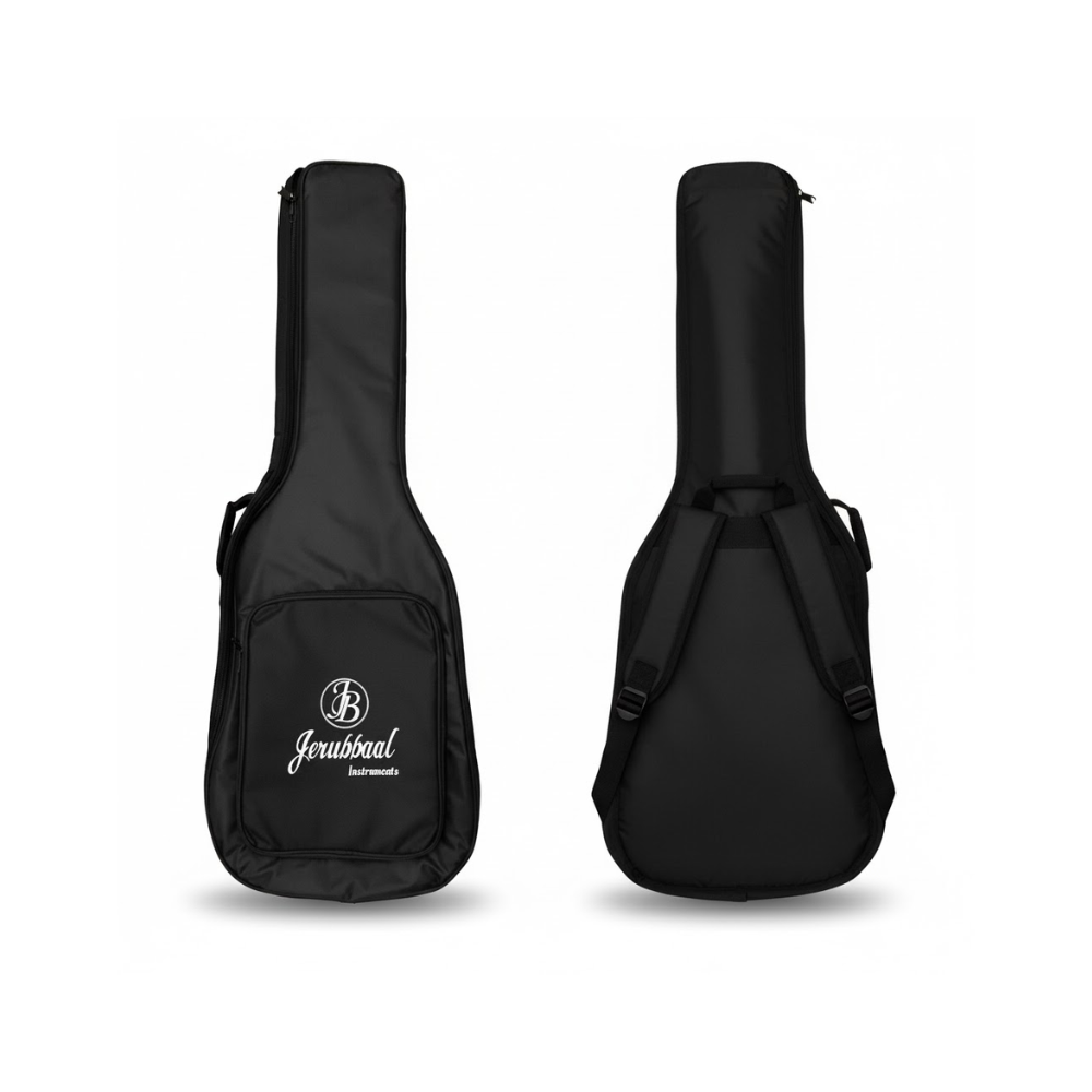 Jerubbaal Electric Guitar Gig Bag - 10mm Premium Padding & Shoulder Strap – Black