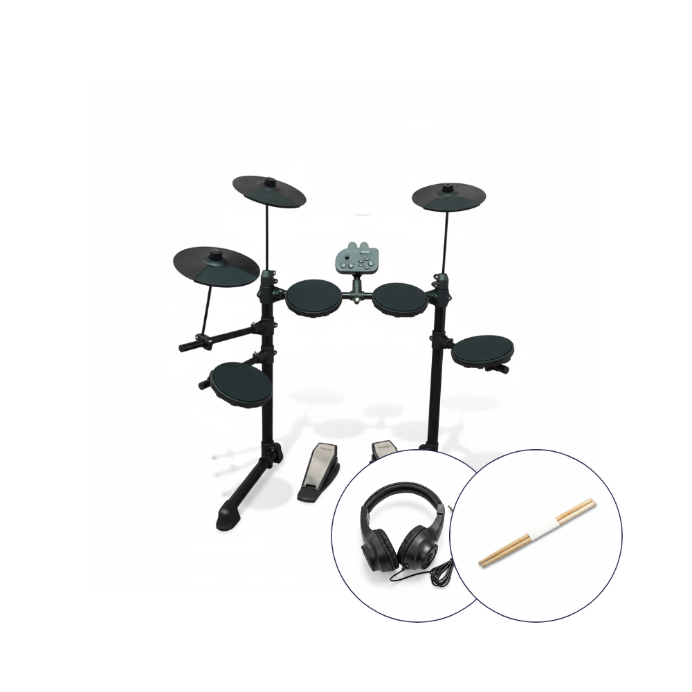 Manning DD101 Electronic Drum Set Package with 180 Drumkit Sound Samples (Light Weight & Compact)