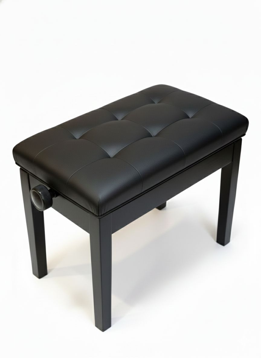 Adjustable Piano Bench with Thick Padded Cushion Seat