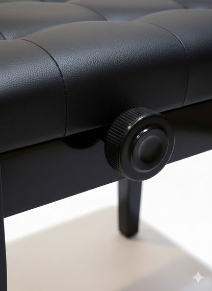 Adjustable Piano Bench with Thick Padded Cushion Seat